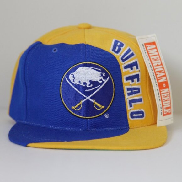 Deadstock Vintage NHL Buffalo Sabres Snapback Hat by American Needle, New York - Picture 1 of 7